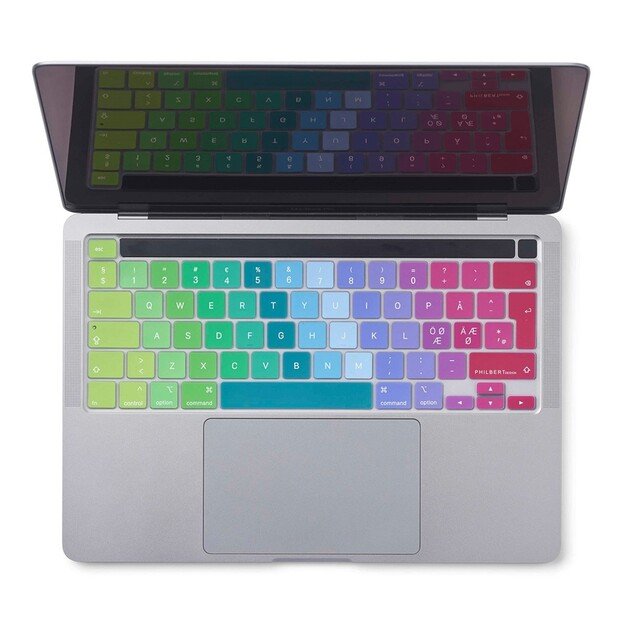 Philbert - Keyboard cover - Scandinavian letters - MacBook Pro 13” M1-M2 2020/2022 and 16 2019 - Rainbow