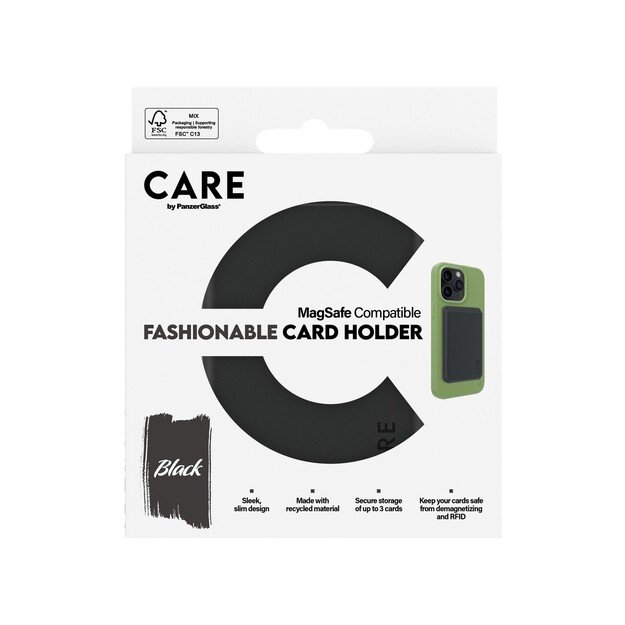 CARE by PanzerGlass - Cardholder - Black - iPhone