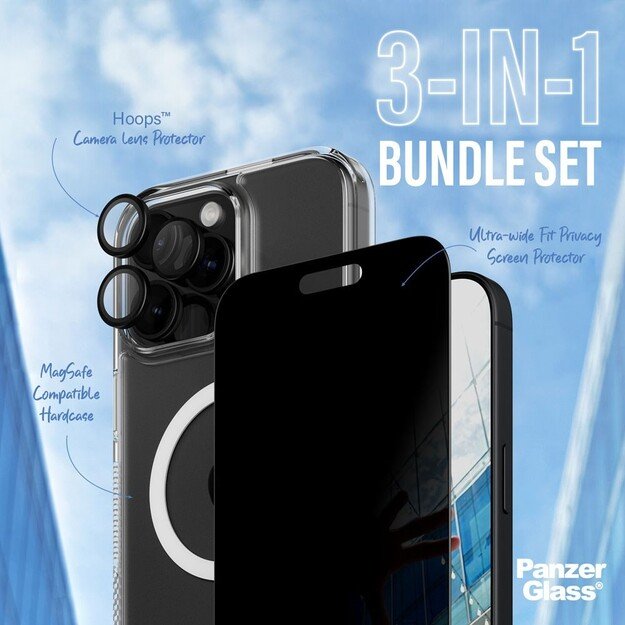 PanzerGlass - iPhone 16 Pro Max 6.9'' 3-in-1 Privacy P Bundle