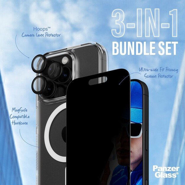 PanzerGlass - iPhone 16 Pro 6.3'' 3-in-1 Privacy Bundle