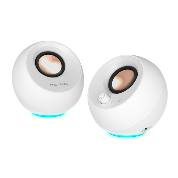 Creative - Pebble Pro Stereo Speakers, White