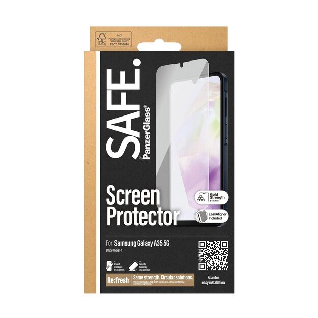 SAFE by PanzerGlass -  Screen Protector - Samsung Galaxy A35 5G - Ultra-Wide Fit