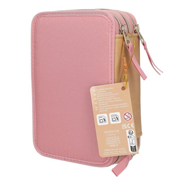 Miss Melody - Triple Pencil Case DUSTY ROSE 1