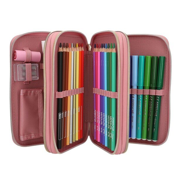 Miss Melody - Triple Pencil Case DUSTY ROSE 4