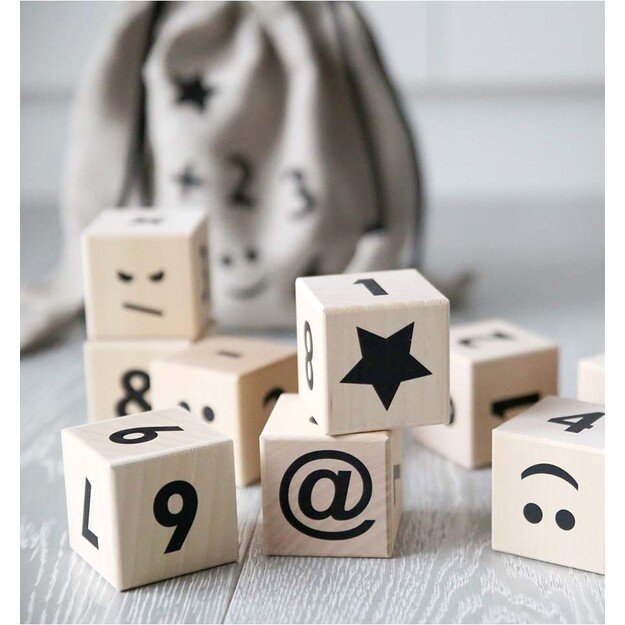 Ooh Noo - Wooden Math Blocks, black (40MB1801)