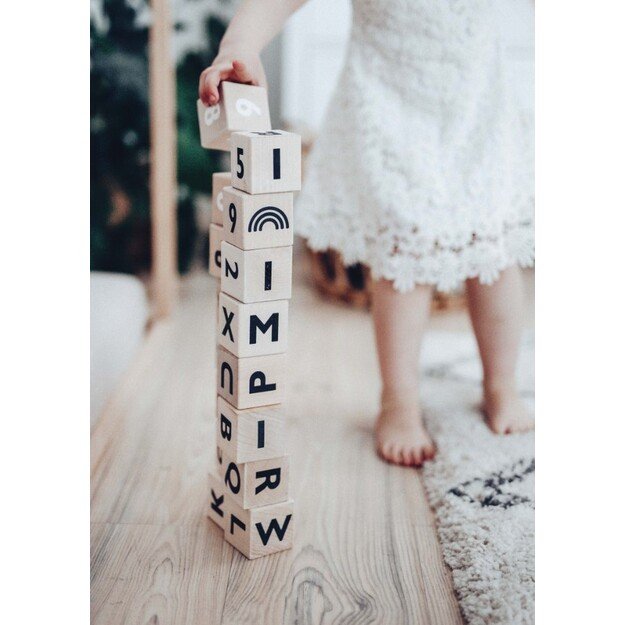 Ooh Noo - Wooden Math Blocks, black (40MB1801)