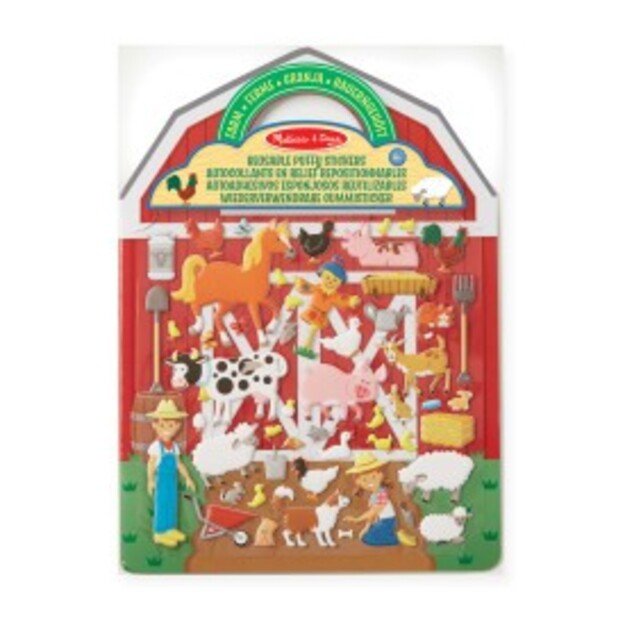 Melissa & Doug - Reusable Puffy Stickers - Farm (19408)