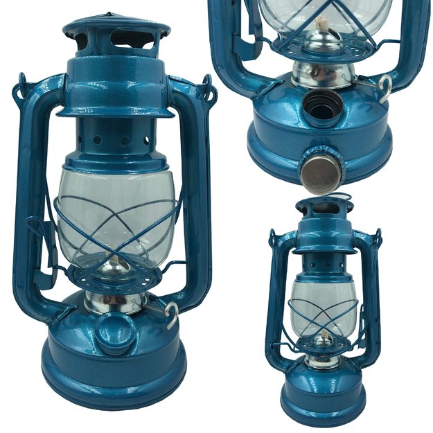 Lampa Naftowa Błękitna 24,5cm