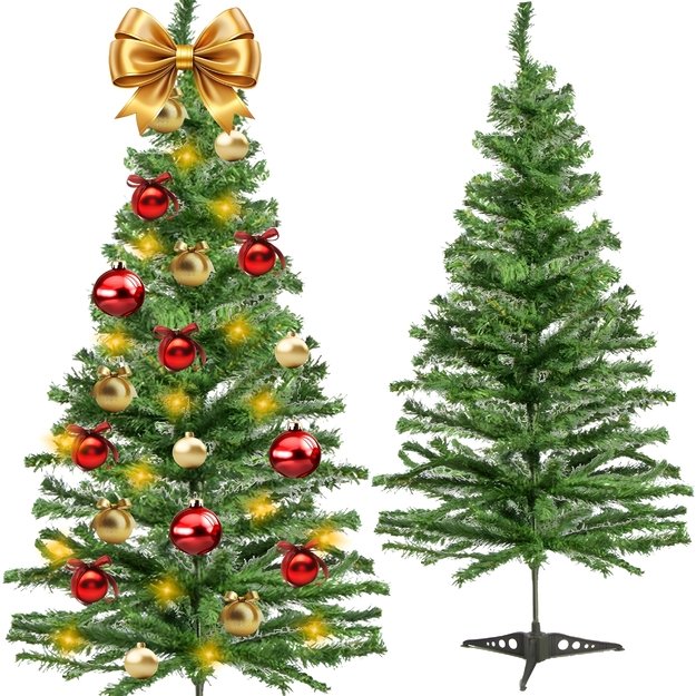 SZTUCZNA CHOINKA MAŁA ZIELONA SOSNA DRZEWKO STOJAK CHOINKOWY 90CM  1