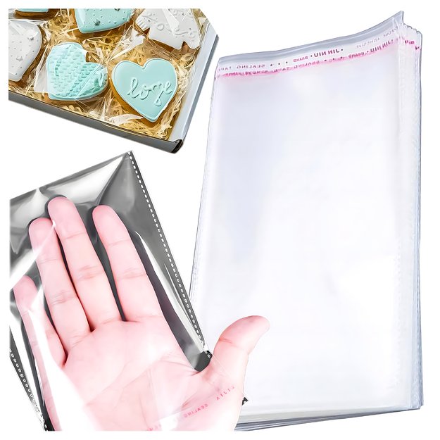 CELOFANINIAI MAIŠELIAI CELOFANINĖ FOILĖ BG OPP Sandariai 16x20 100 vnt.