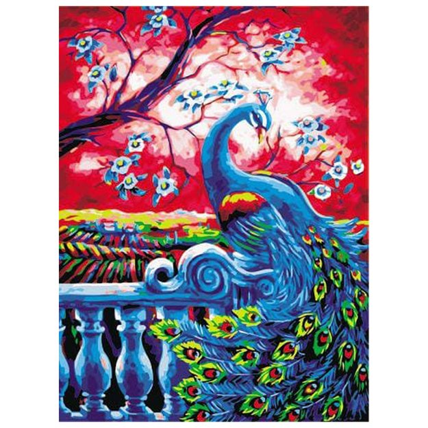MALOWANIE PO NUMERACH OBRAZ Z RAMĄ  DIY ZESTAW PĘDZLE FARBY PŁÓTNO 30x40 11