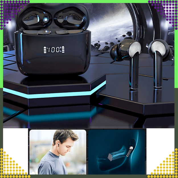 Słuchawki Bezprzewodowe Bluetooth Sportowe do Biegania Powerbank Mikrofon 20