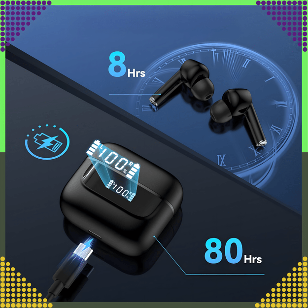 Słuchawki Bezprzewodowe Bluetooth Sportowe do Biegania Powerbank Mikrofon 21