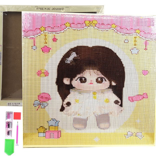 HAFT DIAMENTOWY 30x30 DIAMOND PAINTING MOZAIKA DIAMENTOWA OBRAZ ANIME 