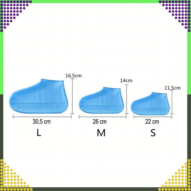 Waterproof Rain Shoe Covers Anti-slip Wellington Boots L