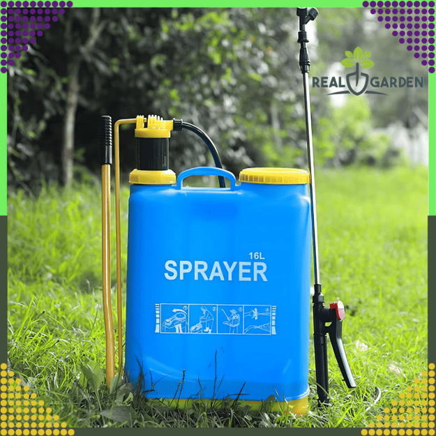 16L Pressure Backpack Garden Sprayer + Reel + Nozzles