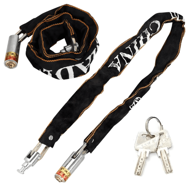 Dviračio ir motociklo apsaugos spyna, 2 x raktai, 125 cm