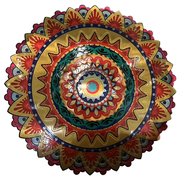 Wisząca Błystka Ozdoba Łapacz Wiatrowa 12” Mandala 3D do Ogrodu Pokoju 