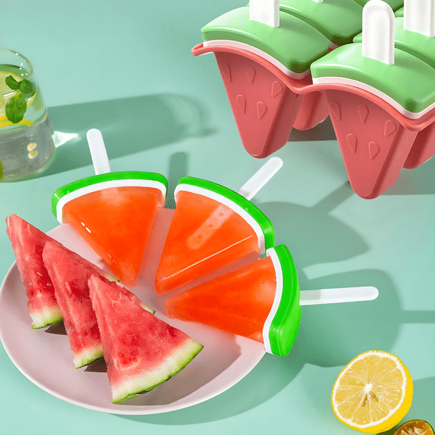 Foremki Forma do Lodów na Patyku Domowe Sorbet Lody Foremka Arbuz 6 szt 11