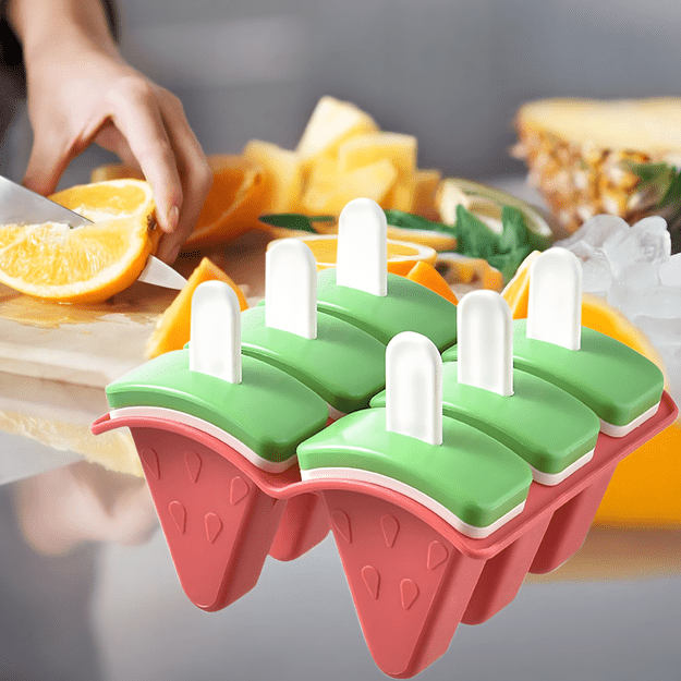 Foremki Forma do Lodów na Patyku Domowe Sorbet Lody Foremka Arbuz 6 szt 13