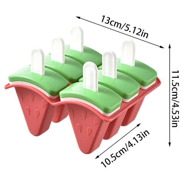 Foremki Forma do Lodów na Patyku Domowe Sorbet Lody Foremka Arbuz 6 szt 6