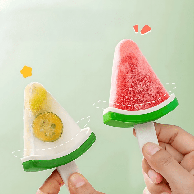 Foremki Forma do Lodów na Patyku Domowe Sorbet Lody Foremka Arbuz 6 szt 10