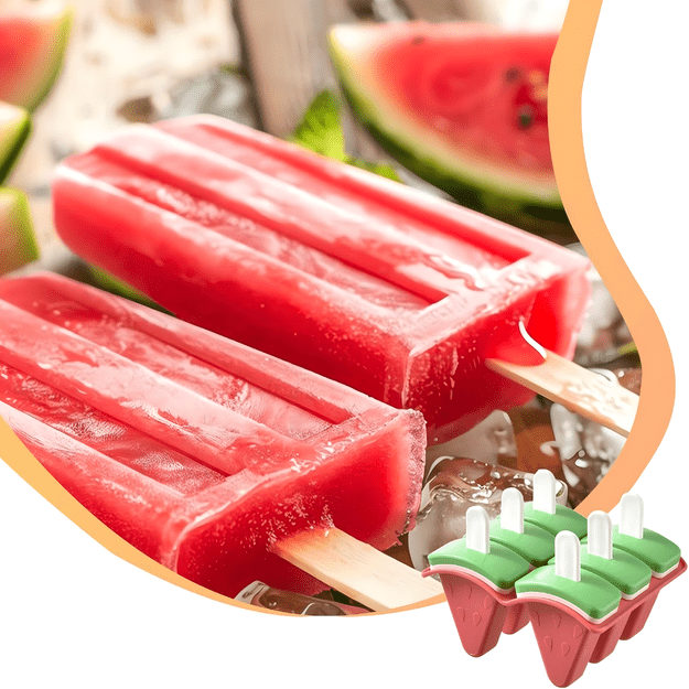 Foremki Forma do Lodów na Patyku Domowe Sorbet Lody Foremka Arbuz 6 szt 9