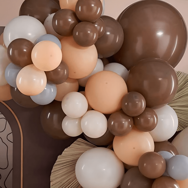 Girlanda Balonowa Zestaw Balonów na Urodziny Wesele Złote Brązowe 141 ele 13