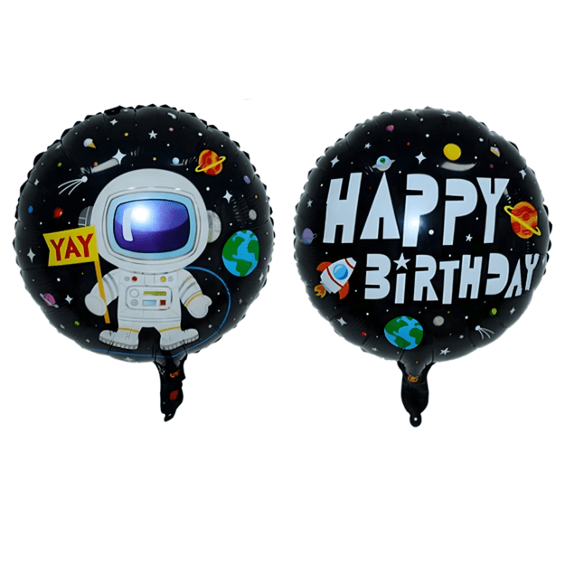 Set of 5 Space Astronaut Stars Birthday Foil Balloons