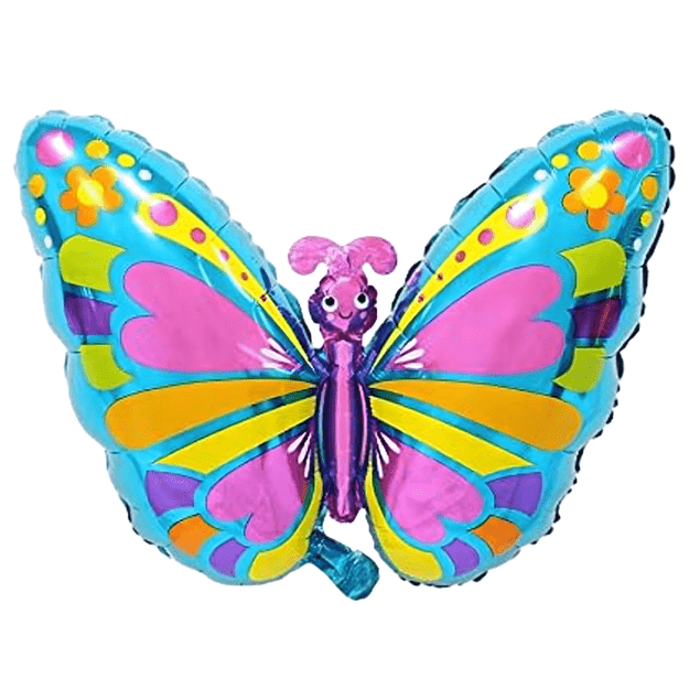 Set of 5 Butterfly Birthday Balloons for Birthdays, Parties