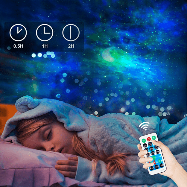 Projektor Gwiazd Rzutnik Nieba Lampka Led Nocna Relaksacyjna + Pilot 13