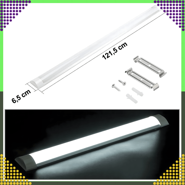 30x Lampa Led Panel Sufitowa Plafon Natynkowa Oprawa Świetłówka 120cm 36W Mocna 8