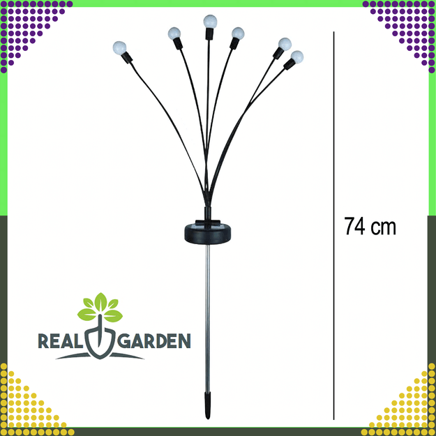 Lampa Solarna 2 Sztuki Wbijana Ogrodowa 6 Led Czujnik Zmierzchu Firefly 9