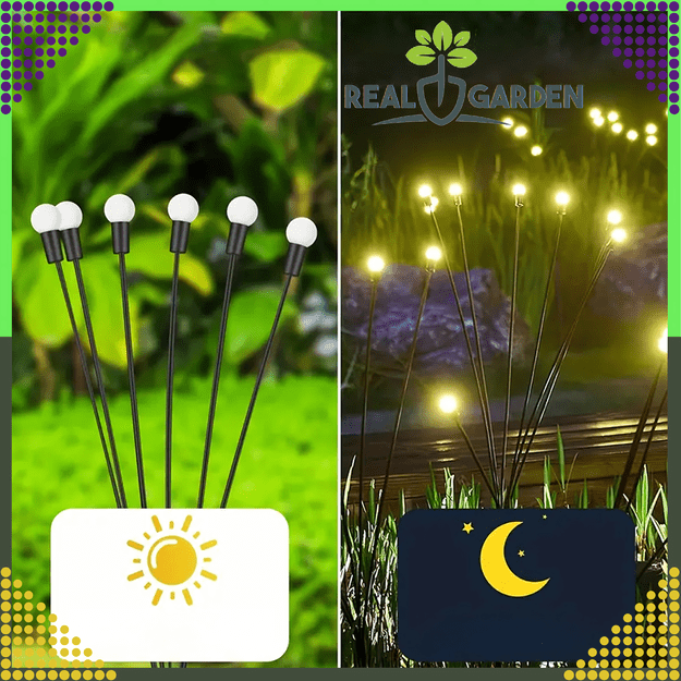 Lampa Solarna 2 Sztuki Wbijana Ogrodowa 6 Led Czujnik Zmierzchu Firefly 6