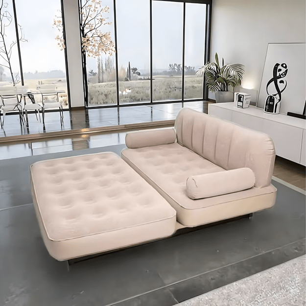 120x Materac Dmuchany Dwuosobowy Sofa Rozkładana Łóżko do Spania na Plażę Ryby 8