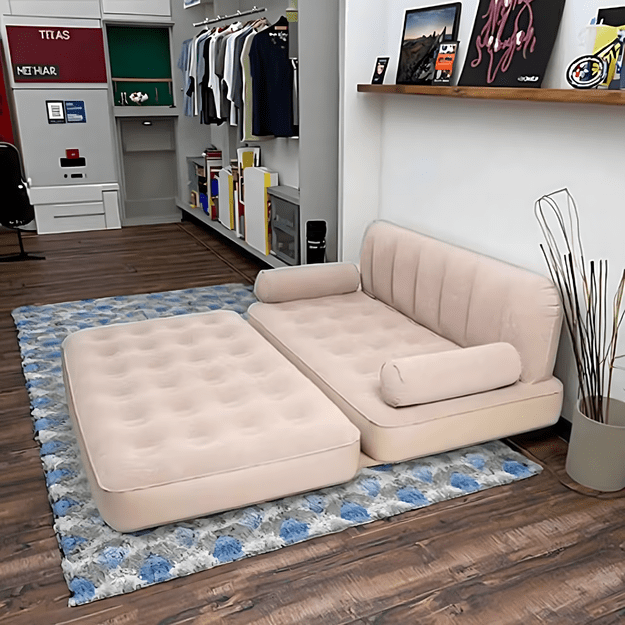 120x Materac Dmuchany Dwuosobowy Sofa Rozkładana Łóżko do Spania na Plażę Ryby 7