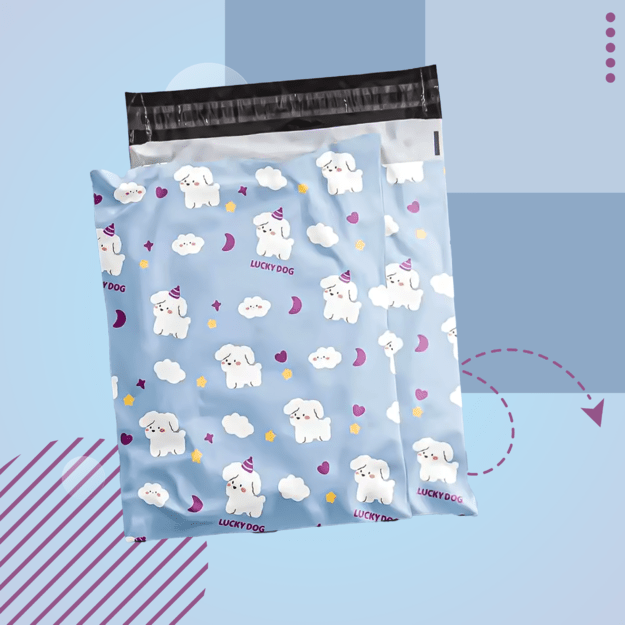 FOLIOPAKI KURIERSKIE MOCNE KOPERTY FOLIOWE 380X520 LUCKY DOG 50szt 19