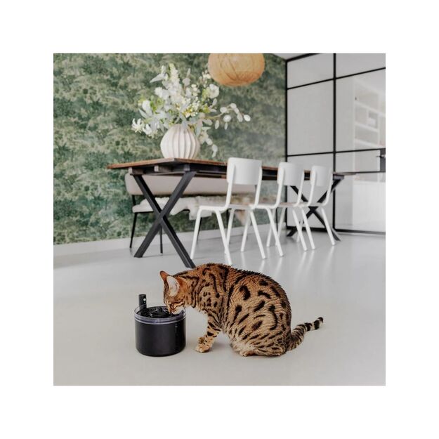 District 70 - FLOW Wireless waterFountaine, black 2,2liter - Motion sensor activated 1