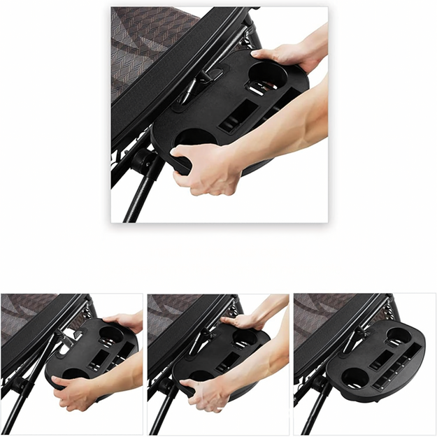 Drink Organizer Holder for Zero Gravity Deckchair with Cup Tray and Phone Holder