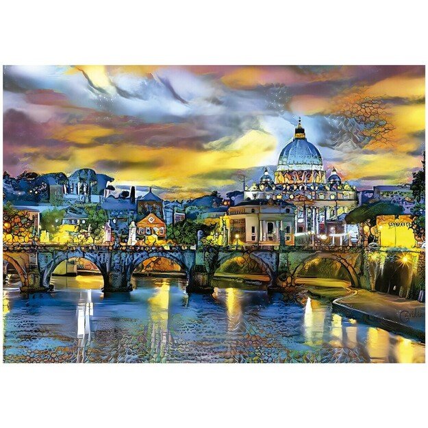 Educa - 1500 pcs - St Peters Basilica & St Angelo Bridge puzzle ( 80-19617)