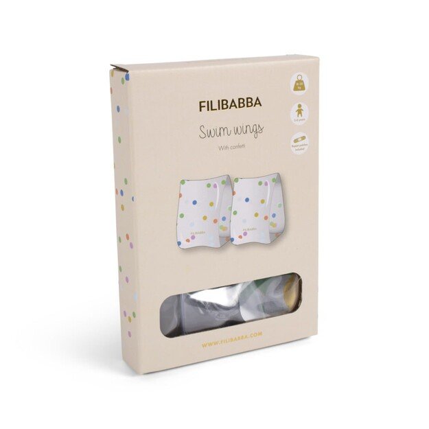 Filibabba - Swim wings Alfie - Rainbow Confetti - (FI-03010)