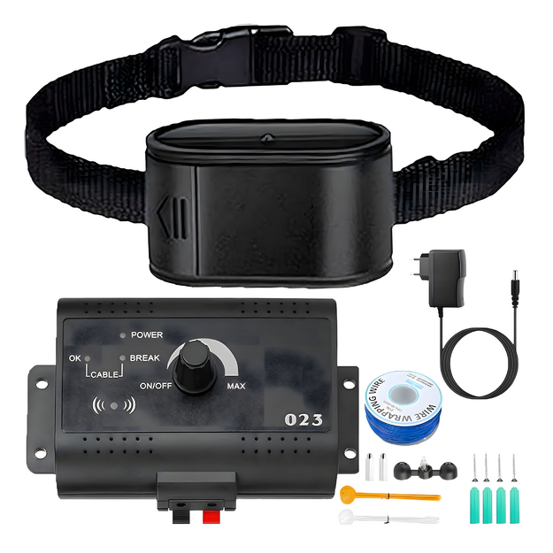 Elektriskais gans suņiem, kaķiem, rotaļu laukums, kakla siksna, žogs, 300 m komplekts