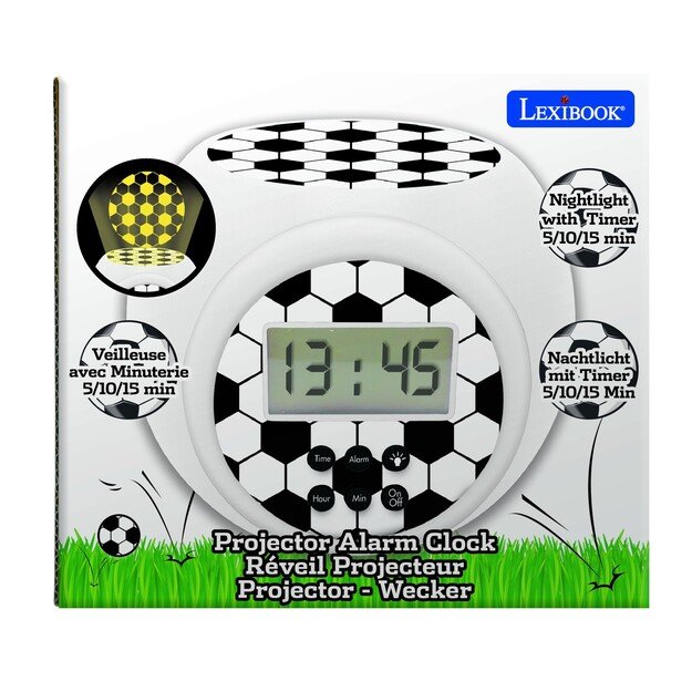 Lexibook - Projector Alarm Clock Football with Timer (RL977FO)