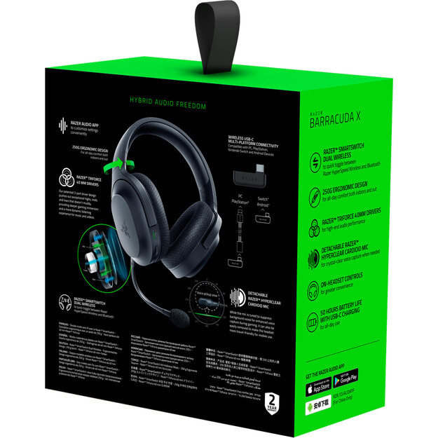 Razer - Barracuda X wireless gaming headset - Black