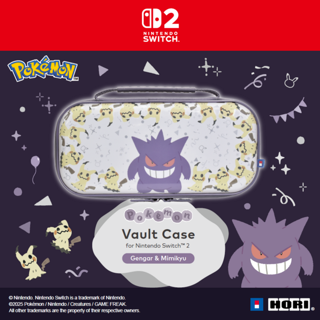 HORI - Vault Case for Switch 2 - Gengar & Mimikyu - Purple