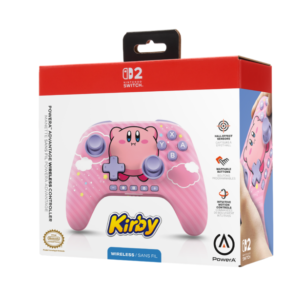PowerA - PowerA Advantage Wireless Controller  Nintendo Switch 2  - Kirby Puff