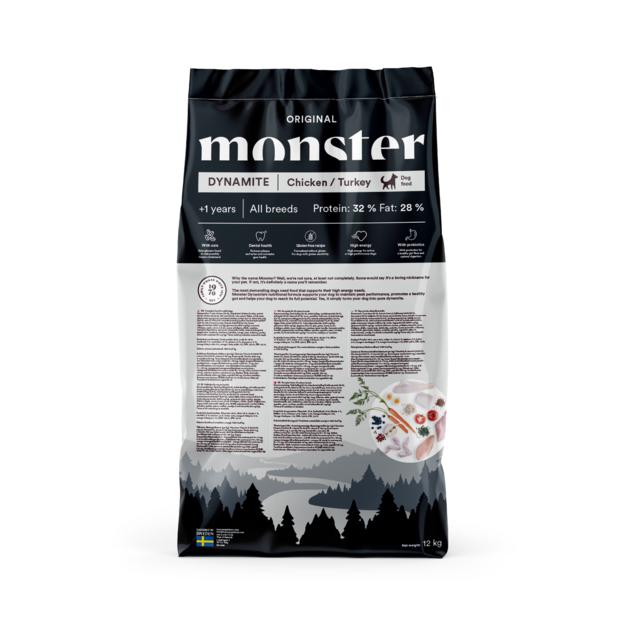 Monster Pet Food - Dog Original Dynamite Chicken/Turkey - 12 kg