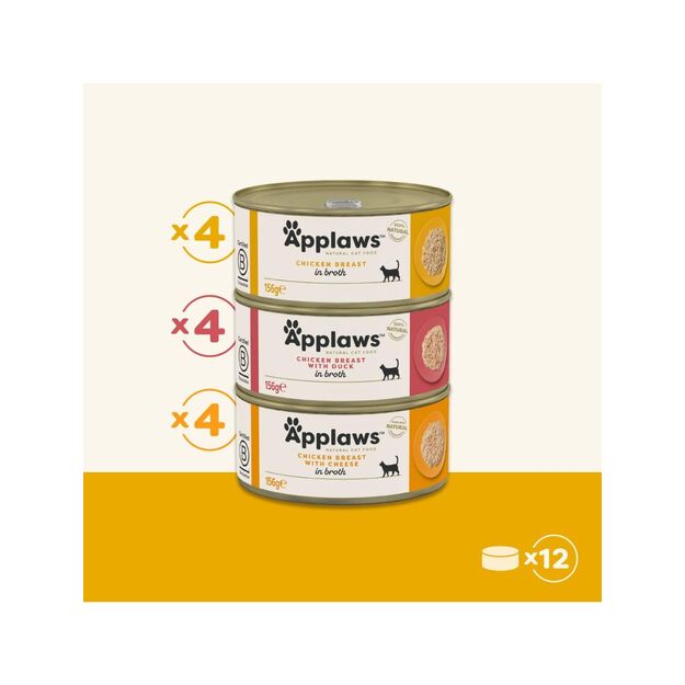 Applaws -  Multipack Chicken selection in broth - 12x156g