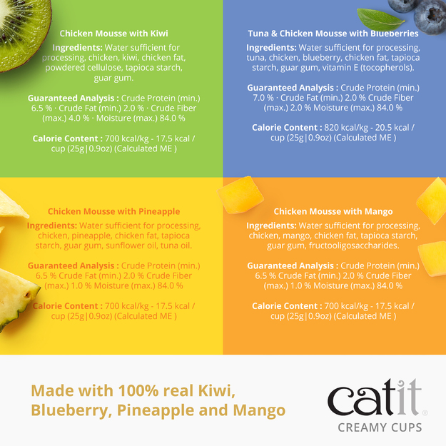 Catit - Creamy Cups Mousse Mix Pack - 4x25g