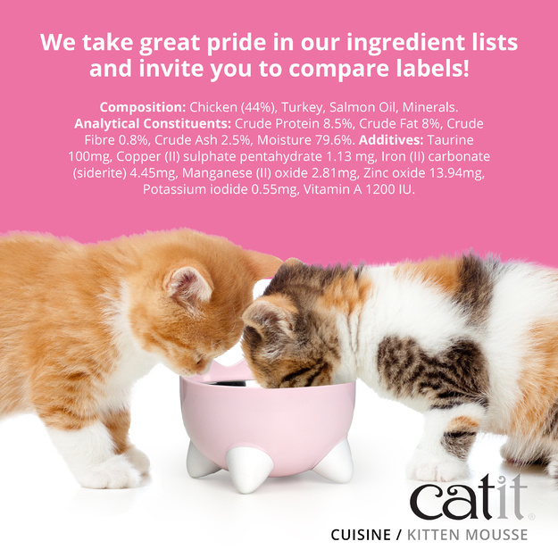 Catit - Catit Cuisine Premium Wet Food for Kittens - Chicken & Turkey Mousse - 90g